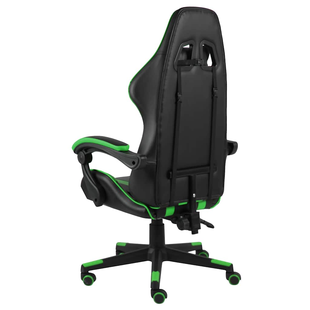 Vidaxl racestoel kunstleer zwart en groen