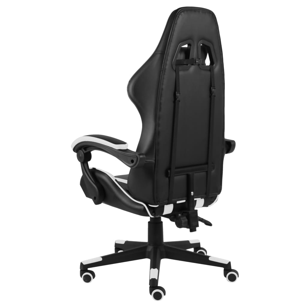 Vidaxl racestoel kunstleer zwart en wit