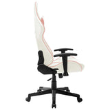 Vidaxl gamestoel kunstleer wit en roze