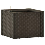VIDAXL Planter høyt med selvtillittende system 43x43x33 cm mokka