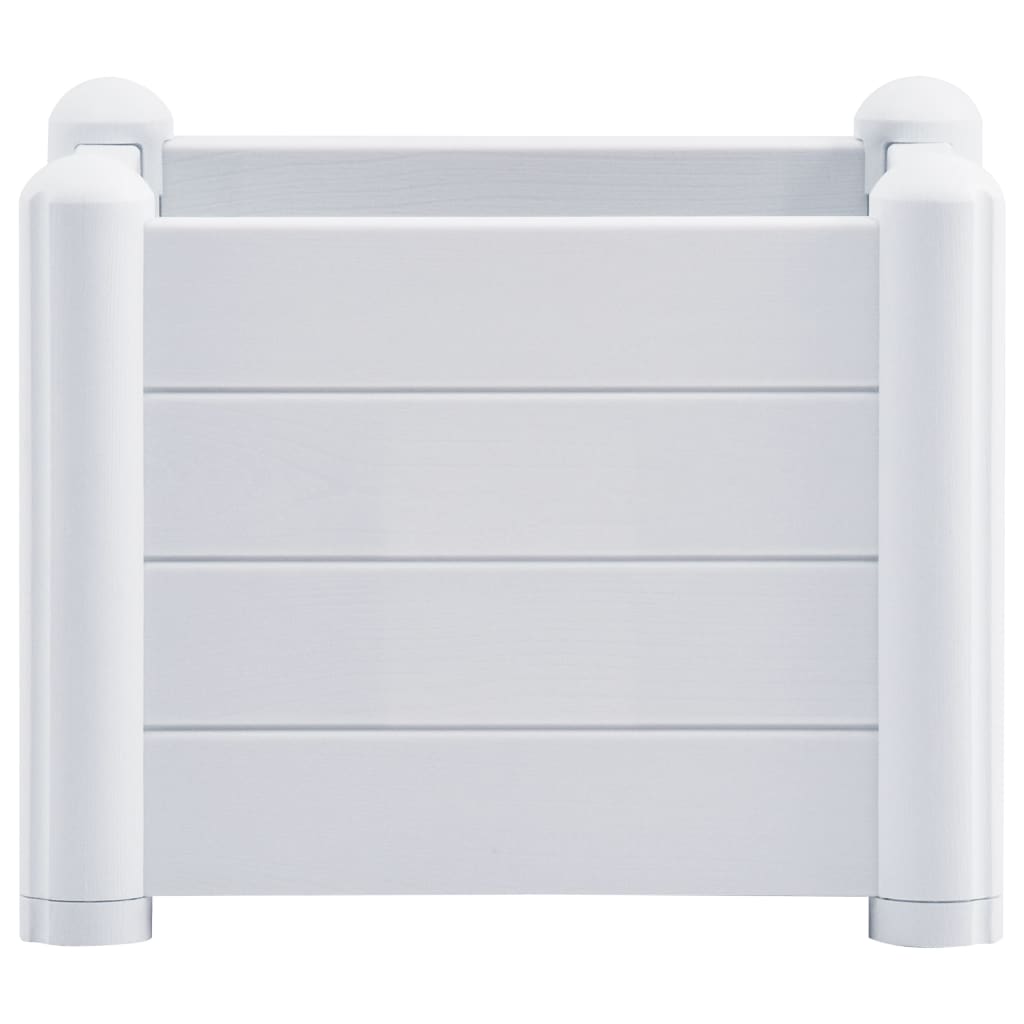 Vidaxl Planter surélevé 43x43x35 cm pp blanc