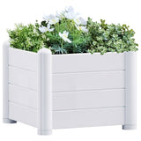 Vidaxl Planter surélevé 43x43x35 cm pp blanc