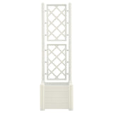 Planteur vidaxl avec latwerk 43x43x142 cm pp blanc