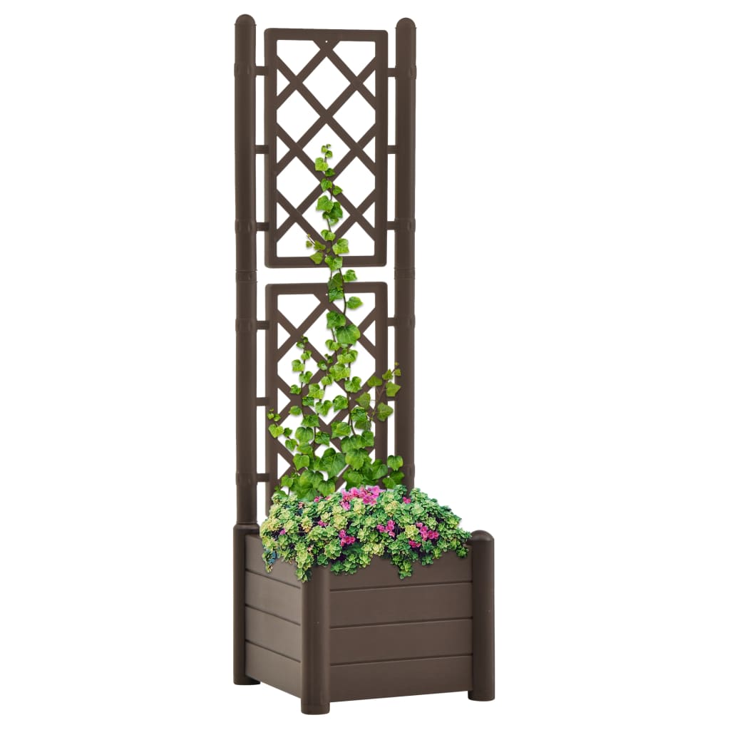 Vidaxl Plannet avec Latwerk 43x43x142 cm pp mokka