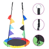 Vidaxl Nest swing with flags 100 cm Rainbow -colored