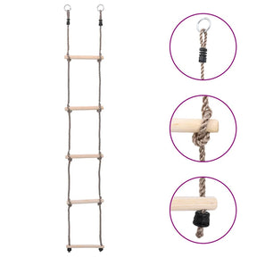 Vidaxl ladder met 5 sporten 210 cm massief grenenhout