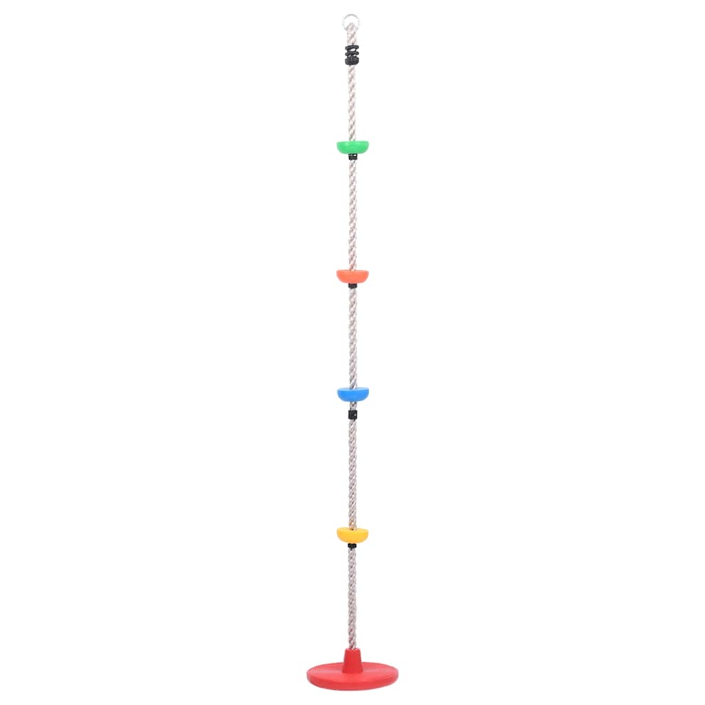 Vidaxl schommelklimtouw met plateaus en schijf 200 cm