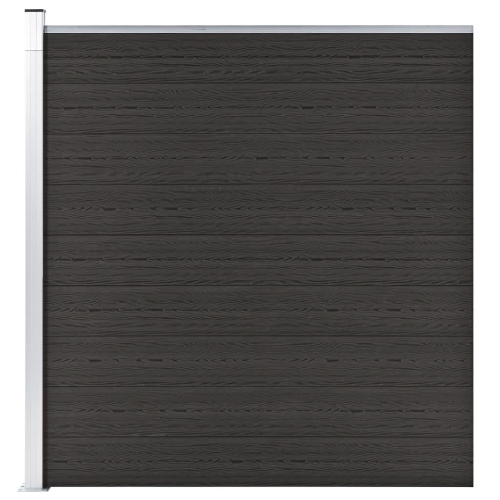 Vidaxl fence panel 175x186 cm HKC Black