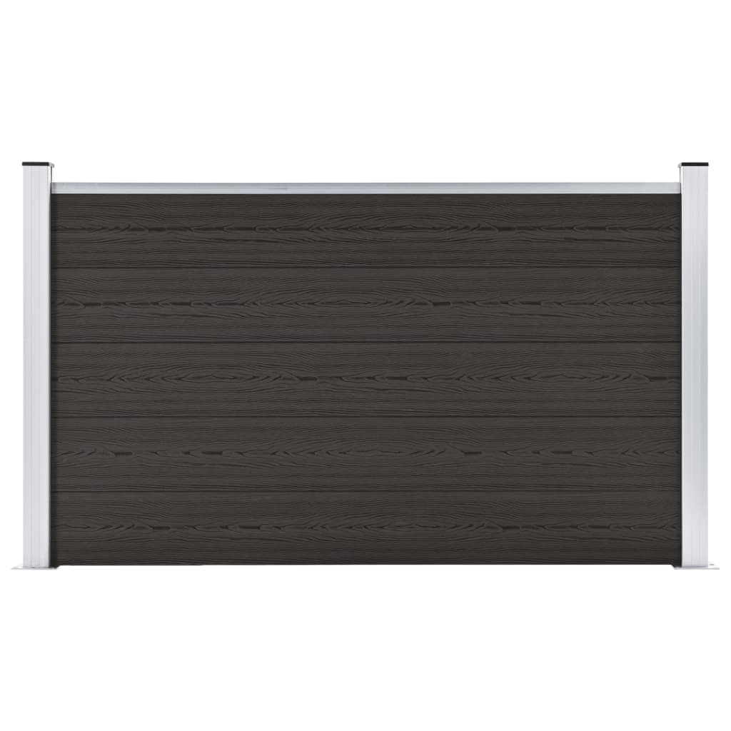 Panel de la cerca de Vidaxl 180x105 cm HKC Negro