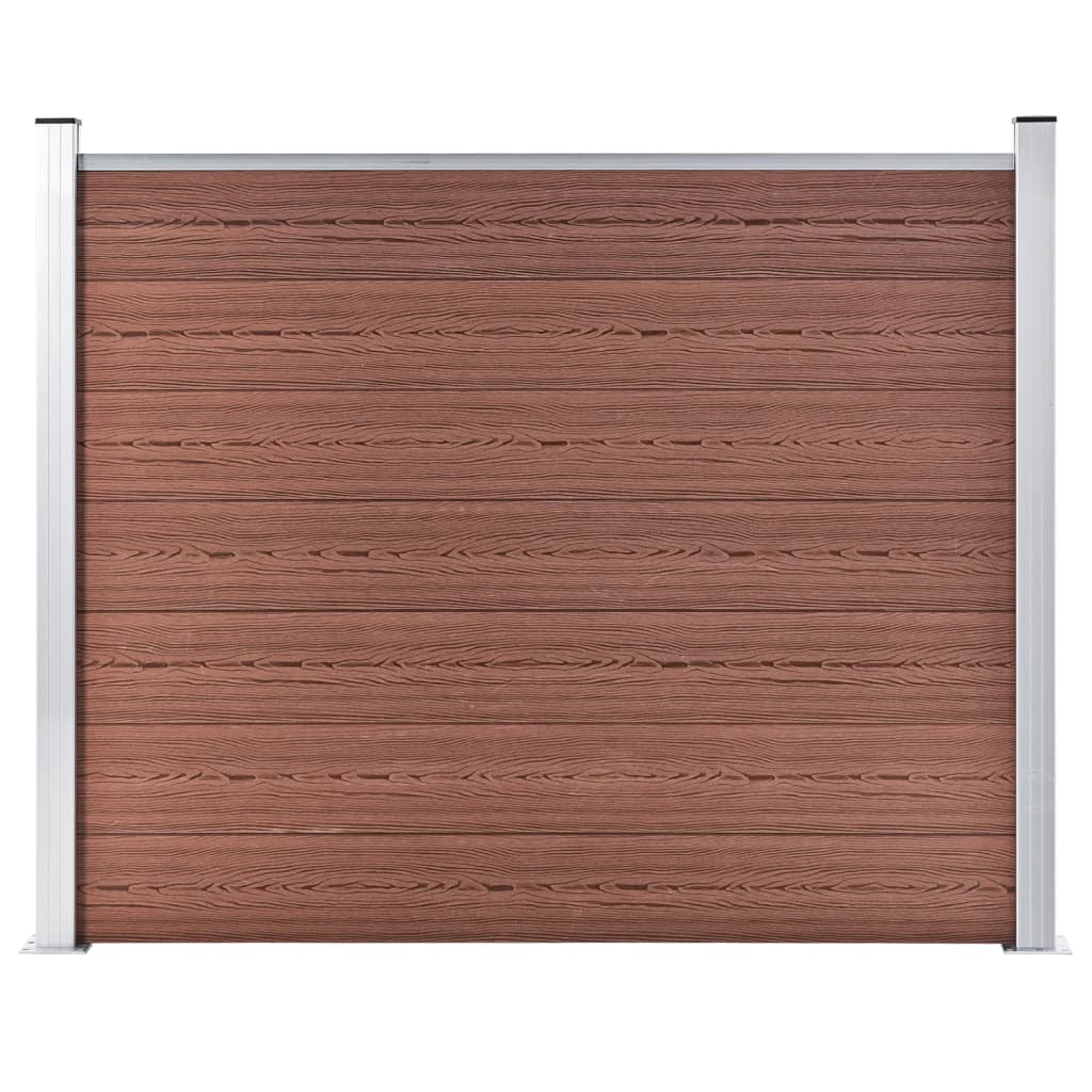 Panneau de clôture Vidaxl 180x146 cm HKC Brown