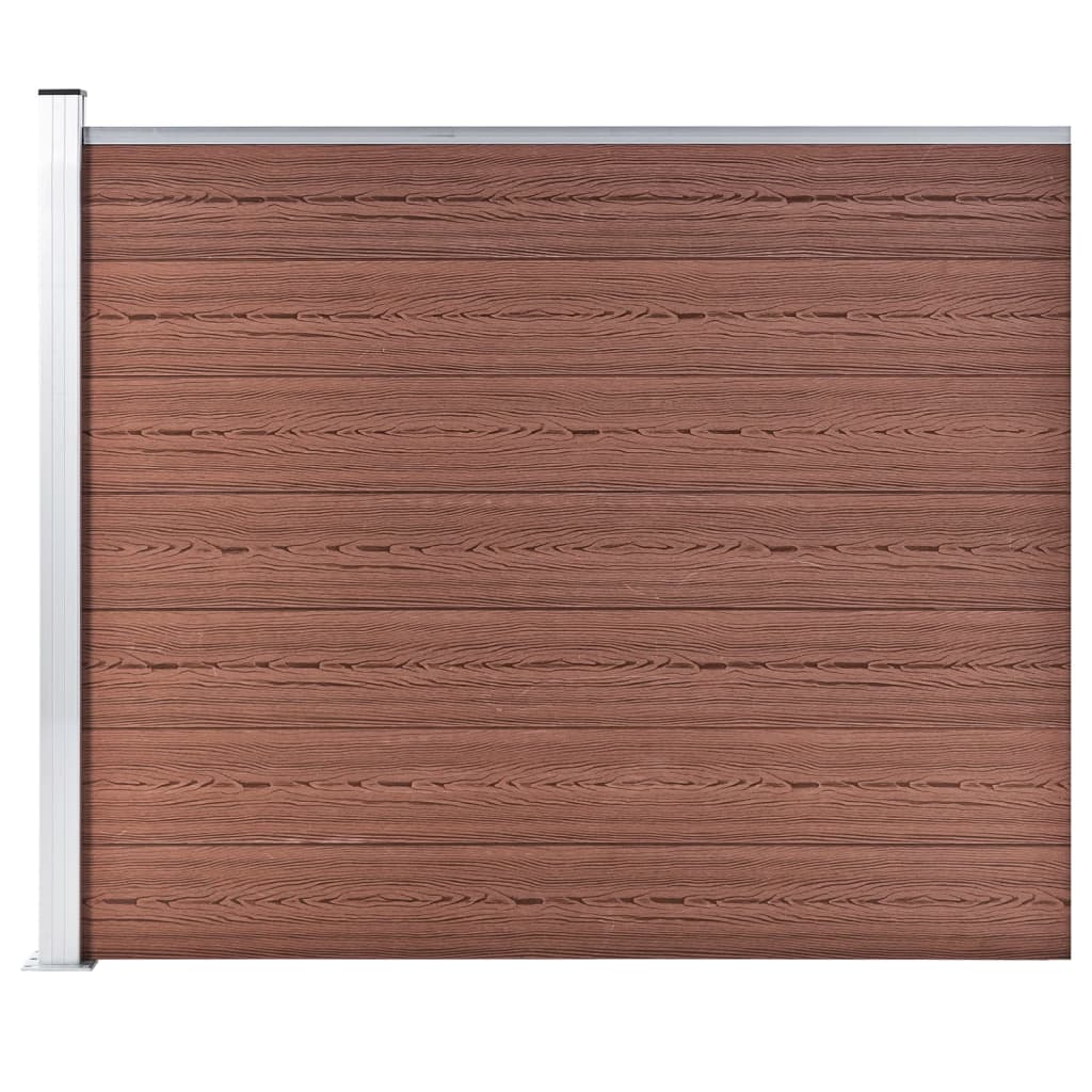 Panneau de clôture Vidaxl 175x146 cm HKC Brown