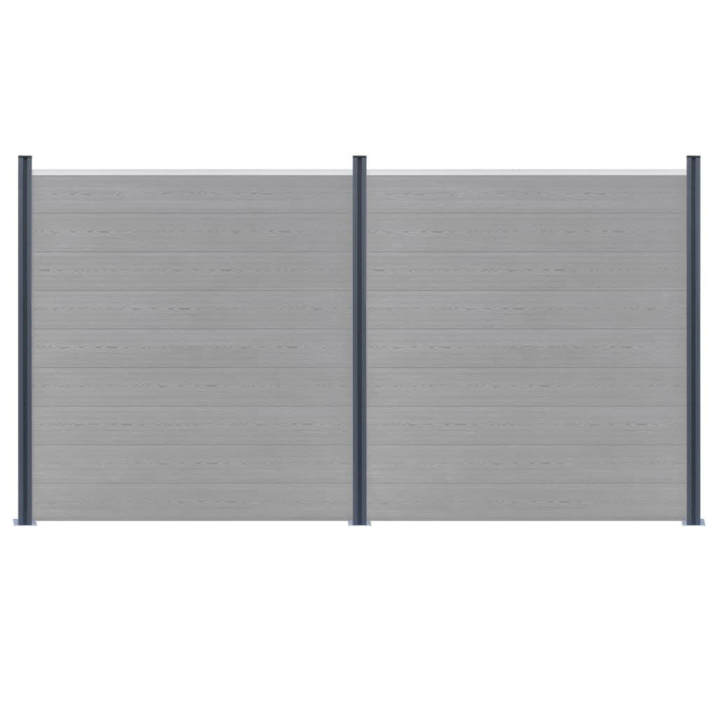 Vidaxl Postes de cerca 3 st 185 cm de aluminio gris oscuro