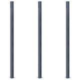 Vidaxl Fence Posts 3 st 185 cm en aluminium gris foncé