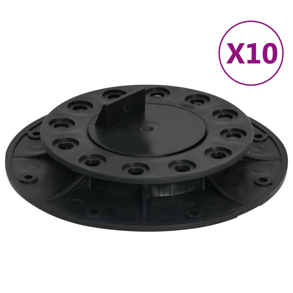 Vidaxl Terrace Carriers Justerbare 10 stk 20-30 mm