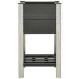 Vidaxl plantenbak verhoogd met schap 50x50x90 cm hkc grijs