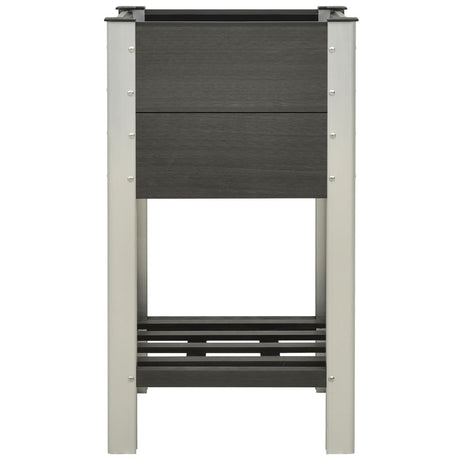 Vidaxl plantenbak verhoogd met schap 50x50x90 cm hkc grijs