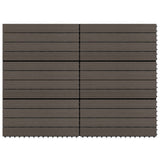 Vidaxl terrastegels 6 st 60x30 cm 1,08 m² hkc donkerbruin