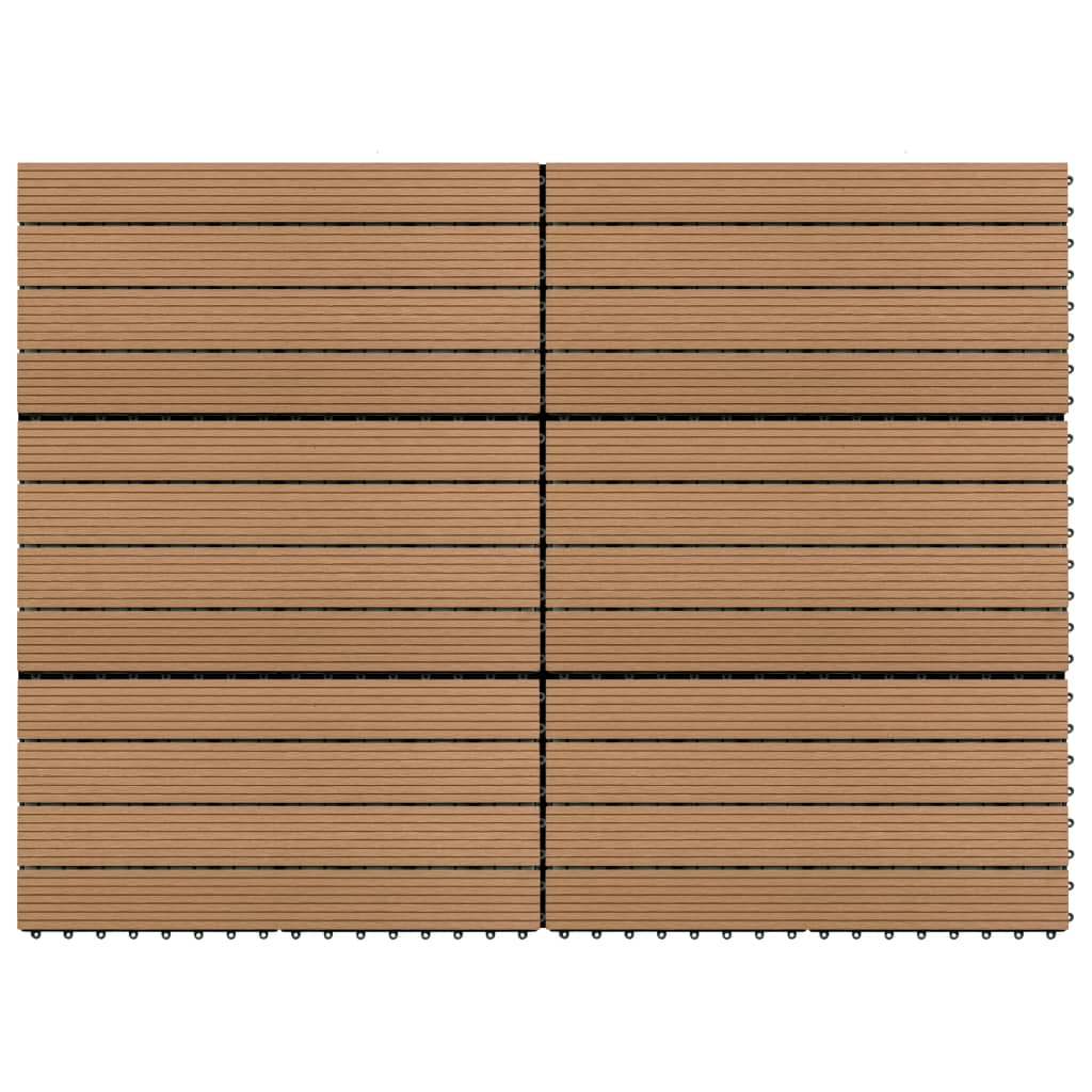 VIDAXL -Terrassenfliesen 6 PCs 60 x 30 cm 1,08 m² HKC Braun