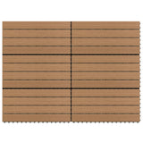 Vidaxl Terrace Fliser 6 PCS 60x30 cm 1,08 m² HKC Brown