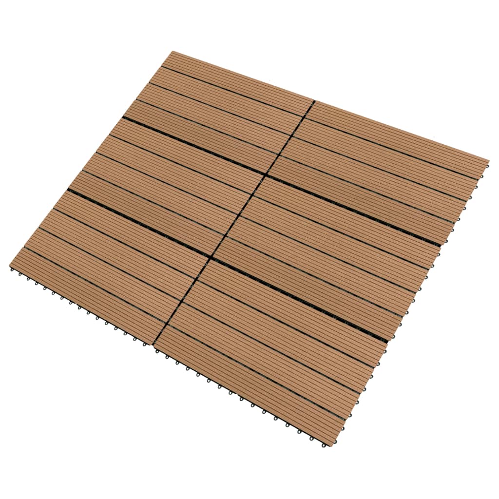 VIDAXL -Terrassenfliesen 6 PCs 60 x 30 cm 1,08 m² HKC Braun