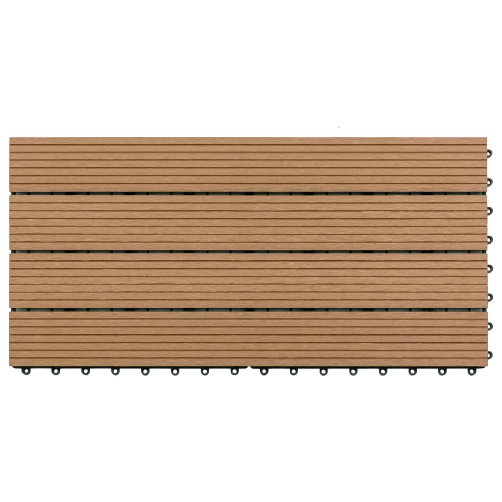 Vidaxl Terrace tiles 6 pcs 60x30 cm 1.08 m² HKC Brown