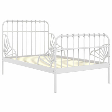 Vidaxl bedframe verlengbaar metaal wit 80x130 200 cm