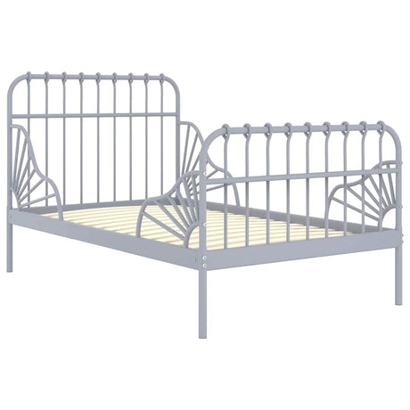 Vidaxl bedframe verlengbaar metaal grijs 80x130 200 cm