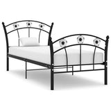 Vidaxl bedframe met voetbaldesign metaal zwart 90x200 cm