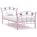 Vidaxl bedframe met voetbaldesign metaal roze 90x200 cm