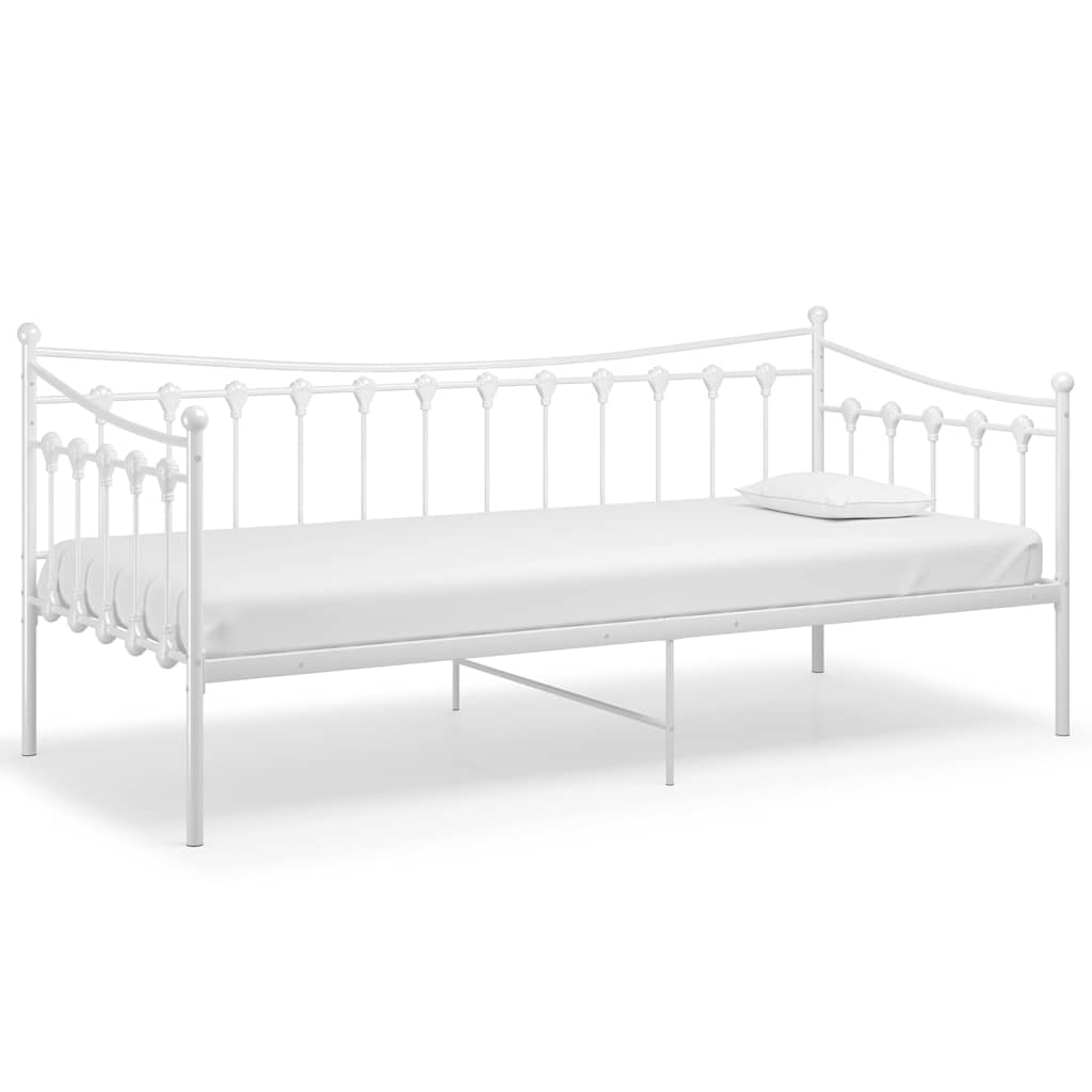 Vidaxl slaapbank metaal wit 90x200 cm