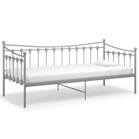 Vidaxl slaapbank metaal grijs 90x200 cm