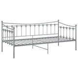 Vidaxl slaapbank metaal grijs 90x200 cm