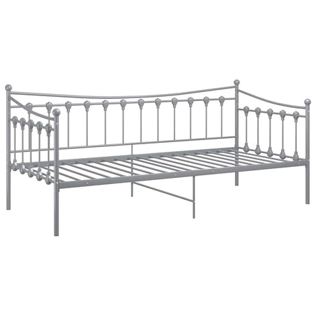 Vidaxl slaapbank metaal grijs 90x200 cm