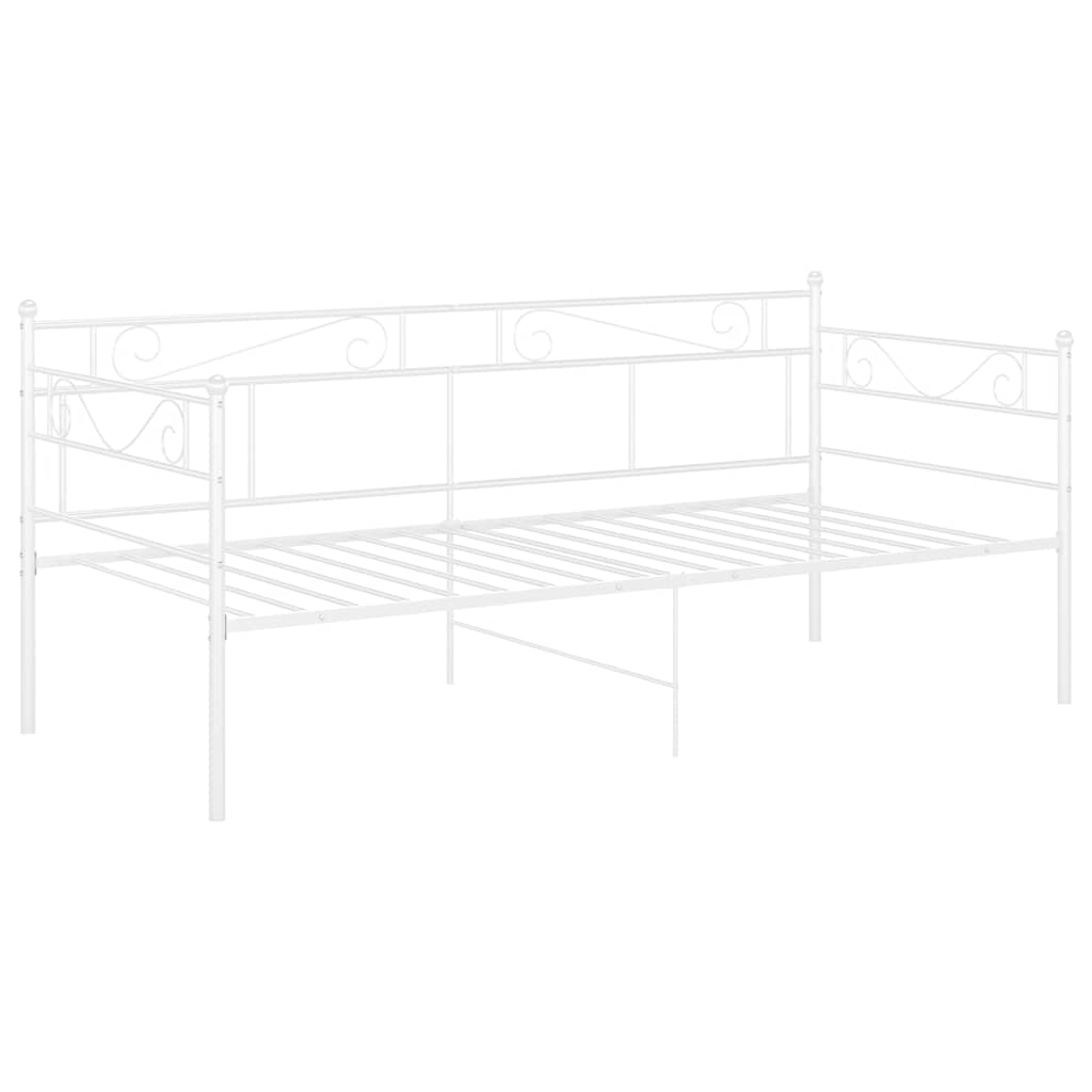 Vidaxl slaapbankframe metaal wit 90x200 cm