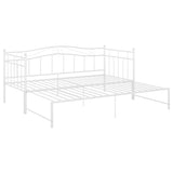 Vidaxl slaapbank uittrekbaar metaal wit 90x200 cm