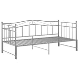 Vidaxl slaapbank uittrekbaar metaal grijs 90x200 cm