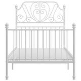 Vidaxl bedframe metaal wit 90x200 cm