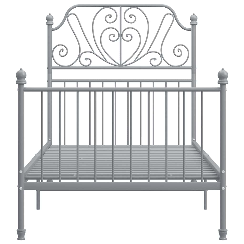 Vidaxl bedframe metaal grijs 100x200 cm