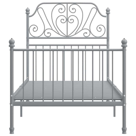 Vidaxl bedframe metaal grijs 100x200 cm
