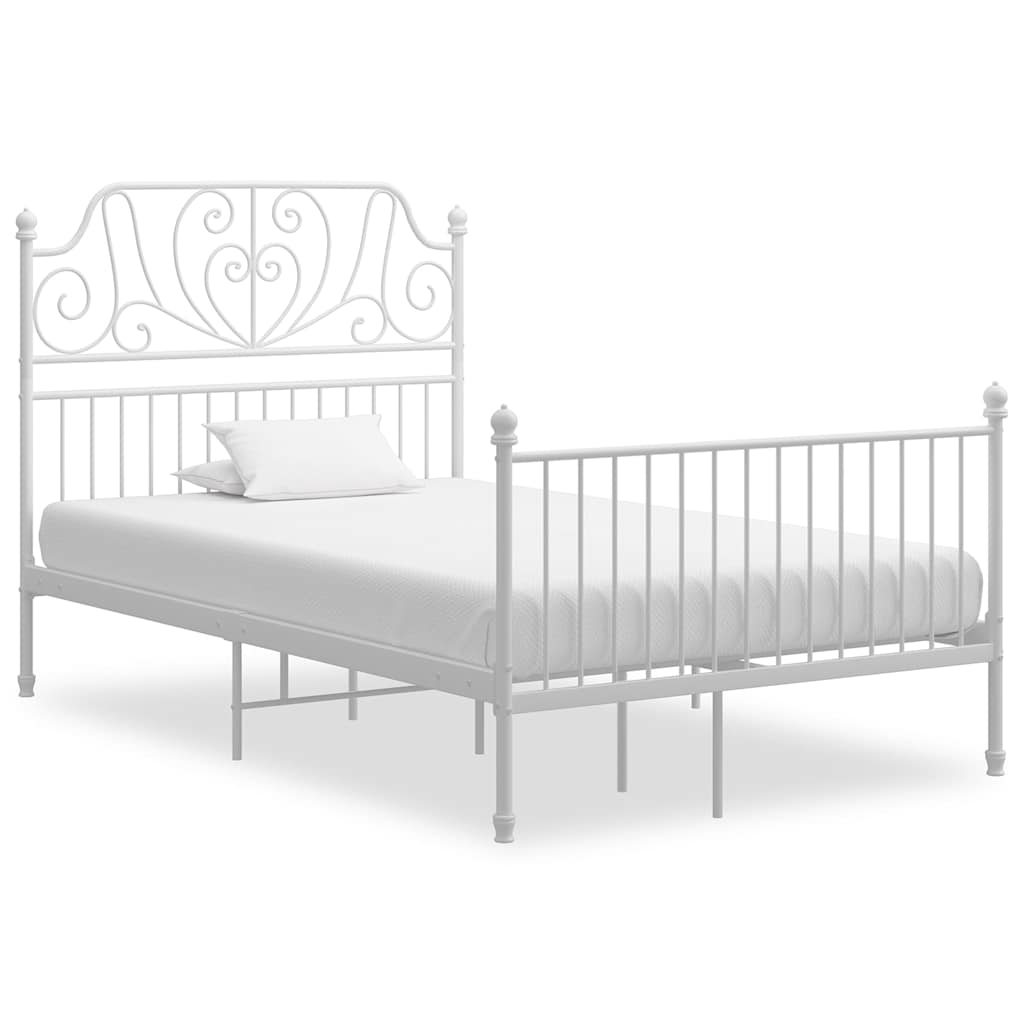 Vidaxl bedframe metaal wit 120x200 cm