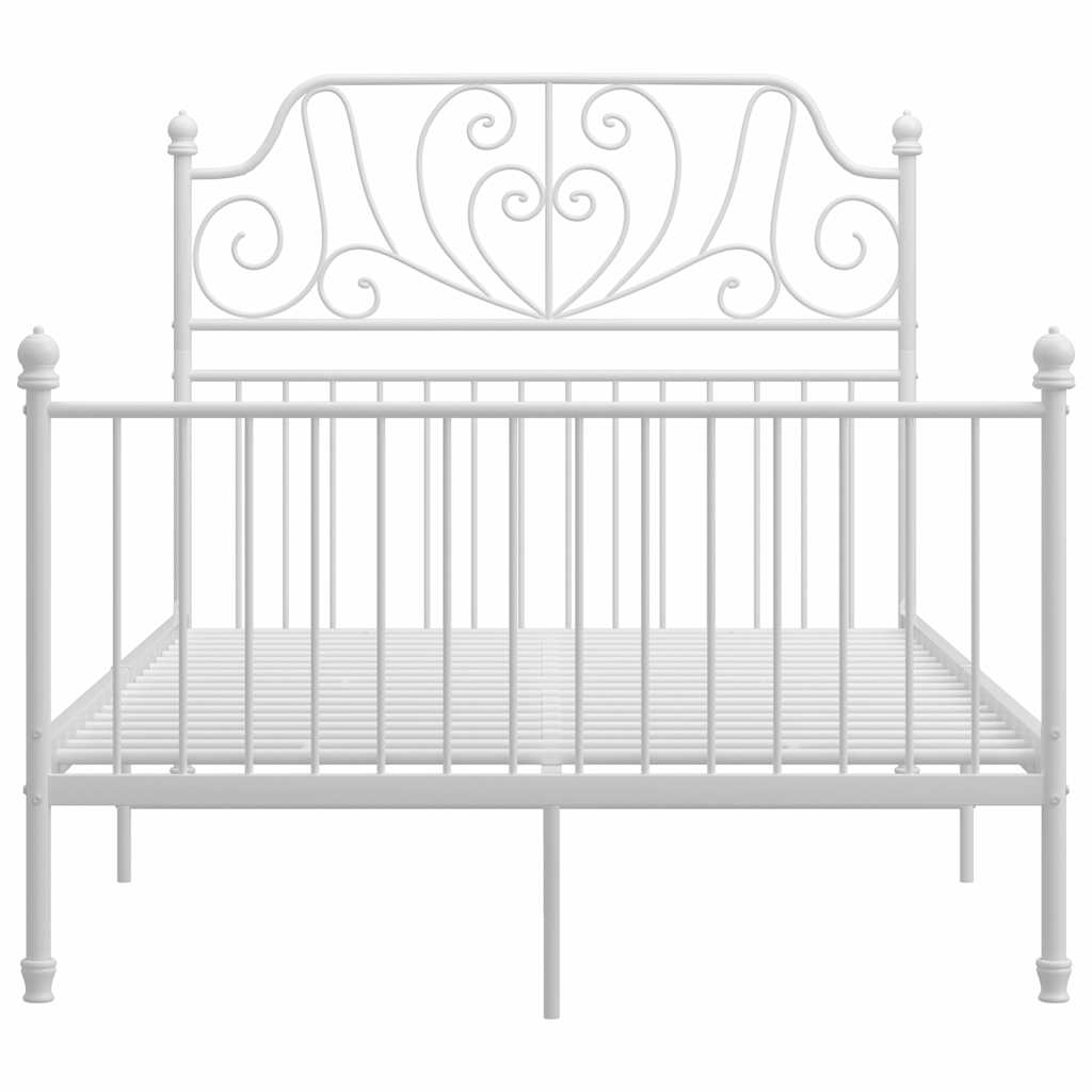 Vidaxl bedframe metaal wit 120x200 cm