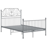Vidaxl bedframe metaal grijs 120x200 cm