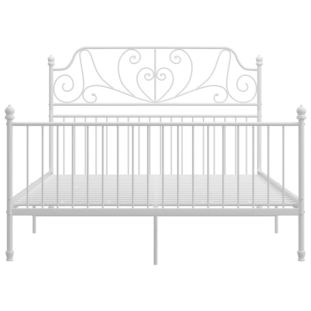 Vidaxl bedframe metaal wit 140x200 cm