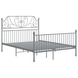 Vidaxl bedframe zonder matras metaal grijs 140x200 cm