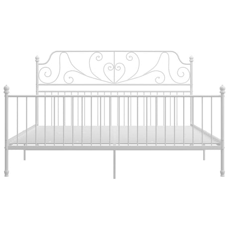 Vidaxl bedframe metaal wit 180x200 cm