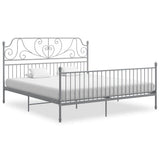 Vidaxl bedframe metaal grijs 180x200 cm