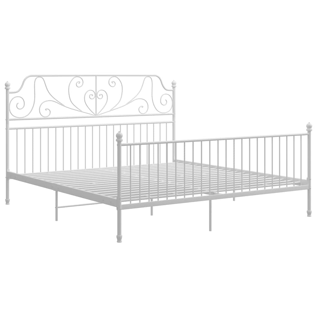 Vidaxl bedframe metaal wit 200x200 cm