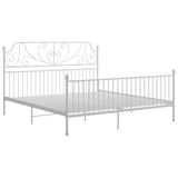 Vidaxl bedframe metaal wit 200x200 cm