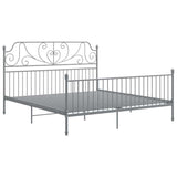Vidaxl bedframe metaal grijs 200x200 cm