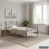 Vidaxl bedframe metaal grijs 100x200 cm